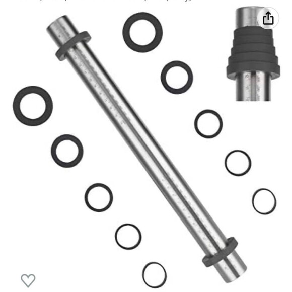 New baking mat 24x36 & metal rolling pin with rings - Picture 4 of 5